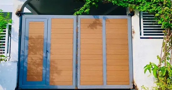 Residential WPC gate integrated door design composite